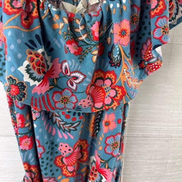 Boden Ruffle Neck Jersey Paisley Belted Romper - Picture 4 of 10